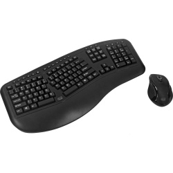 Adesso Truform Media 1500 Wireless Laser Mouse and Keyboard Combo w/Wrist Rest- US English Layout