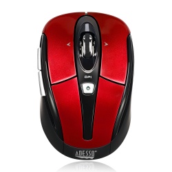 Adesso iMouse S60R Wireless USB Optical Nano Mouse - Red