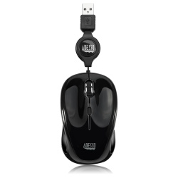 Adesso iMouse S8B LED Optical Wired USB Retractable Mini Mouse