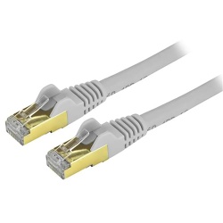 Startech 6in CAT6a Snagless RJ-45 Ethernet Cable w/Strain Relief - Gray