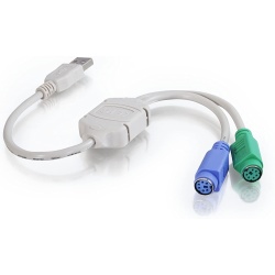 C2G 1ft USB to 2x PS/2 Keyboard/Mouse Adapter Cable