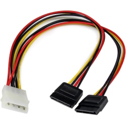 Startech 1ft LP4 to 2x SATA Power Adapter Cable