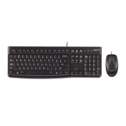 Logitech MK120 Corded Thin Profile USB QWERTY Desktop Keyboard and Mouse Combo - French Layout