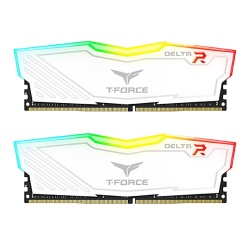 32GB Team Group T-Force Delta RGB DDR4 3200MHz CL16 Dual Channel Kit (2x 16GB) - White
