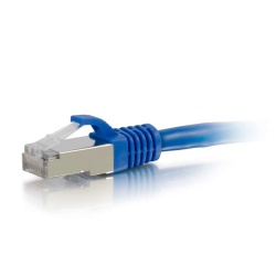 C2G Shielded Snagless Cat6 Ethernet Network Cable - Blue - 10ft 
