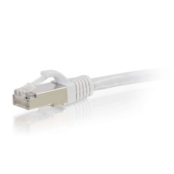 C2G Shielded Snagless Cat6 Ethernet Network Cable - White - 15ft 