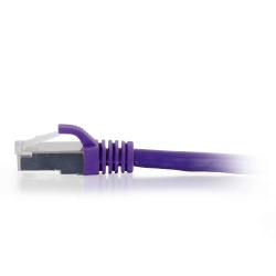 C2G Shielded Snagless Cat6 Ethernet Network Cable - Purple - 10ft 