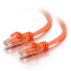 C2G Unshielded Snagless Cat6 Ethernet Network Cable - Orange - 12ft 