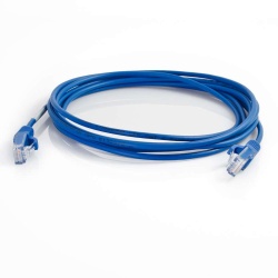 C2G Unshielded Snagless Slim Cat6 Ethernet Network Patch Cable - Blue - 2.5ft 