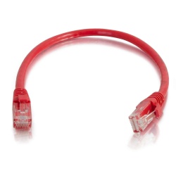 C2G Unshielded Snagless Cat6 Ethernet Network Patch Cable - Red - 0.5ft 