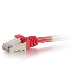 C2G Shielded Snagless Cat6 Ethernet Network Patch Cable - Red - 5ft 