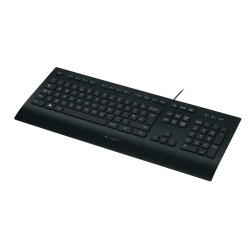 Logitech K280e keyboard USB QWERTZ German Black Keyboard