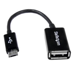 StarTech.com 5in Micro USB to USB OTG Host Adapter M/F USB Cable