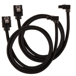 Corsair Premium Sleeved SATA Black Cables