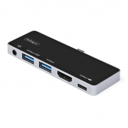 StarTech USB-C Multiport Adapter, USB-C to 4K 60Hz HDMI 2.0, USB 3.0 Hub Travel Dock