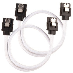 Corsair Premium Sleeved SATA III Cables (2 Pack) - White