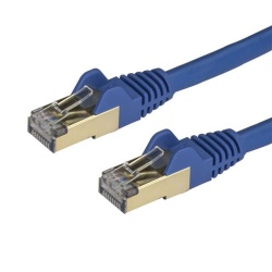 StarTech.com 10 Gigabit Shielded (SFTP) Cat6a RJ45 Patch Cable 3m – Blue