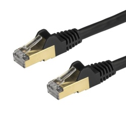 StarTech.com 10 Gigabit Shielded (SFTP) Cat6a RJ45 Patch Cable 0.5m – Black