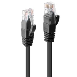 Lindy U/UTP Cat6 RJ45 Patch Cable 0.5m – Black