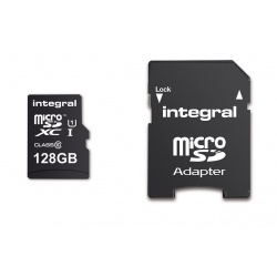 128GB Integral Ultima Pro microSDXC CL10 (90MB/s) High-Speed Memory Card w/Adapter