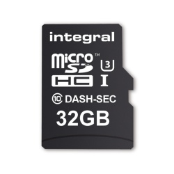 32GB Integral microSD Dash Cam, Security Cam, Drone Memory Card
