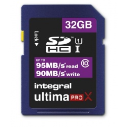 32GB Integral UltimaProX SDHC 95MB/sec CL10 UHS-1 high-Speed Memory Card