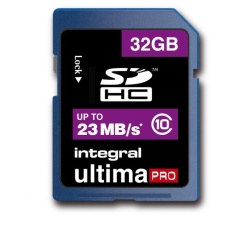 32GB Integral Ultima Pro SDHC 23MB/sec CL10 High-Speed memory card