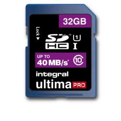 32GB Integral Ultima Pro SDHC 40MB/sec CL10 High-Speed memory card