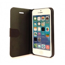 Black iPhone 5 Flip Cover with Auto-Sleep Function
