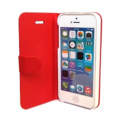 Red iPhone 5 Flip Cover with Auto-Sleep Function