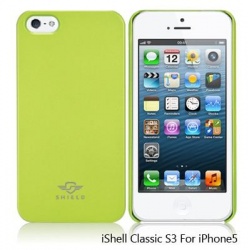 iShell Apple Green Classic S3 Snap-On Case + Screen Protector for iPhone 5