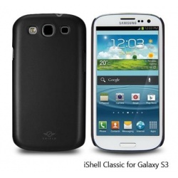 iShell Black Classic Snap-On Case + Screen Protector for Samsung Galaxy S3 i9300