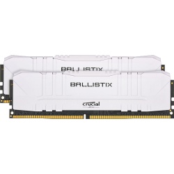 16GB Crucial Ballistix 2666MHz PC4-21300 CL16 DDR4 Dual Memory Kit (2 x 8GB) - White