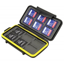 JJC MC-SD12 Rugged Waterproof Memory Card Case (12x SD/SDHC Cards)