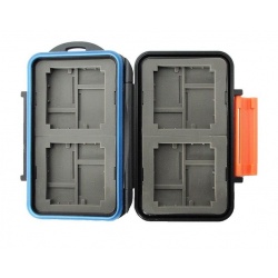 JJC MC-4 Rugged Waterproof Memory Card Case (4x CF / 8x microSD / 8x xD)