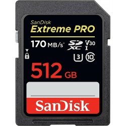 512GB SanDisk Extreme Pro SDXC Secure Digital Memory Card