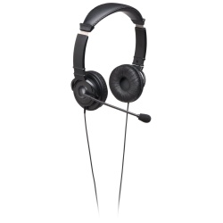 Kensington Wired Hi-Fi Headphones w/Microphone - Black - 9 ft 