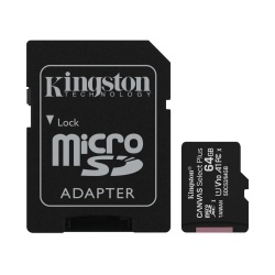 64GB Kingston Canvas Select Plus microSDXC CL10 UHS-1 U1 V10 A1 Memory Card w/Adapter - 2 Pack