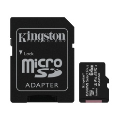 64GB Kingston Canvas Select Plus microSDXC CL10 UHS-1 U1 V10 A1 Memory Card w/Adapter - 3 Pack