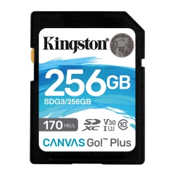 256GB Kingston Canvas Go Plus SDXC Memory Card UHS-I U3 C10 V30