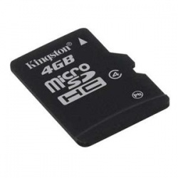4GB Kingston microSDHC CL4 memory card