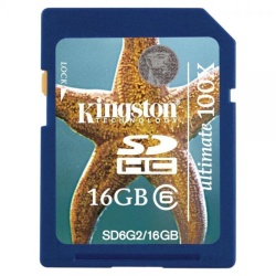 16GB Kingston Ultimate SDHC CL6 100X memory card