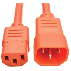 3FT Tripp Lite C14 To C13 Power Extension Cable - Orange