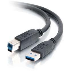 C2G SuperSpeed 3.3FT USB Type-A Male to USB Type-B Male Cable - Black