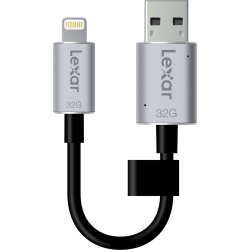 32GB Lexar C20i USB 3.0 Flash Drive Black/Silver