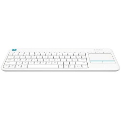 Logitech K400 Plus Wireless Touch Keyboard - Spanish Layout - White