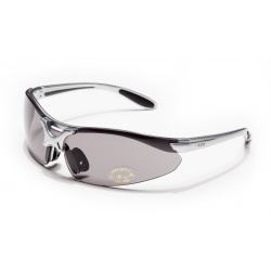 Luna Orbit Running Cycling Sunglasses with Grey/Clear/Transparent Lenses (Grey Frame) Hard Protective Case