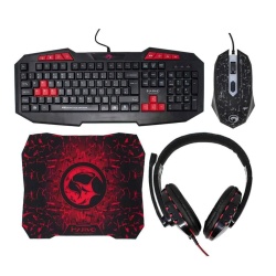 Marvo Scorpion CM375 Gaming Mouse, Mouse Pad, Headset, and Keyboard Pack
