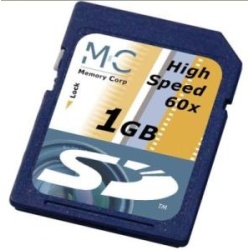 1Gb Memory Corp Secure Digital 60x High-Speed memory card