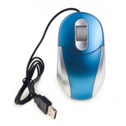 NEON Optical Mouse USB2.0 Dual-button with scrool-wheel Light Blue/Silver